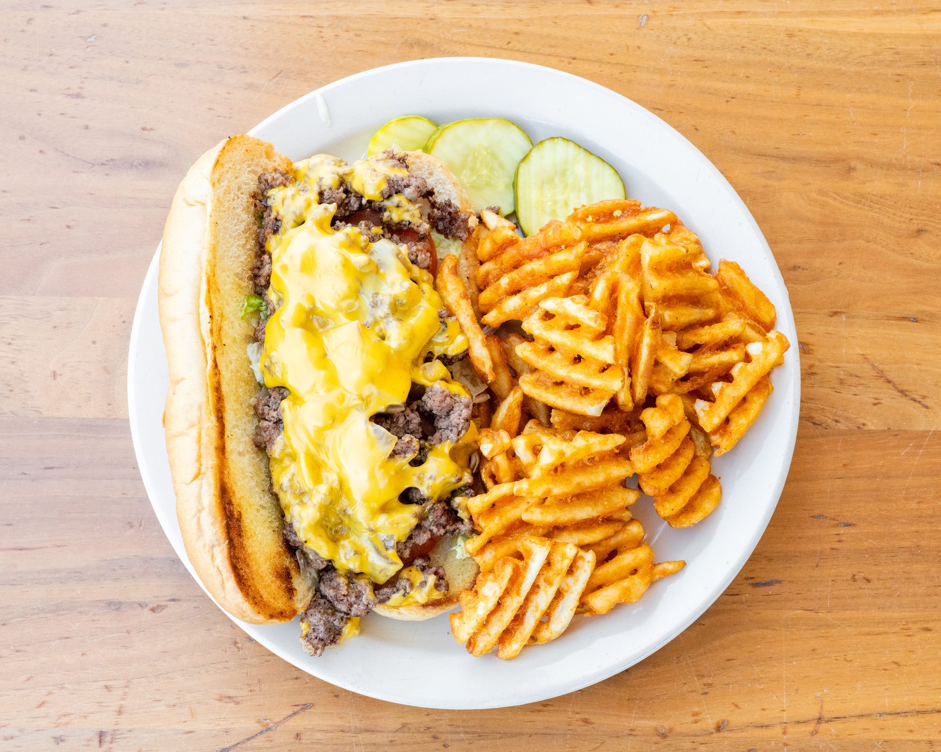 Burgers made from fresh patties