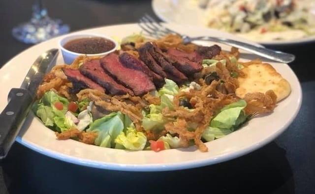 FLAT IRON STEAK SALAD.